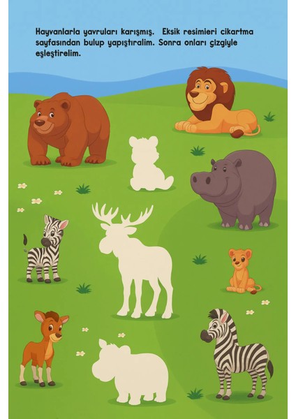 60 Çıkartmalı Sticker Kitabı –eğitici Etkinlik Kitabı (Hayvanlar - Taşıtlar) - 2'li modelleri