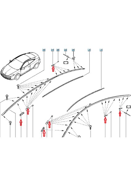 Renault Agraf Laguna Iıı Tavan Cıta Klıpsı