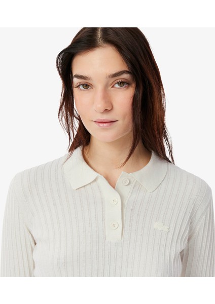 Lacoste Kadın Triko Uzun Kollu Polo Yaka modelleri