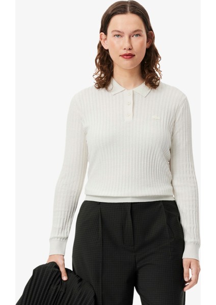 Lacoste Kadın Triko Uzun Kollu Polo Yaka