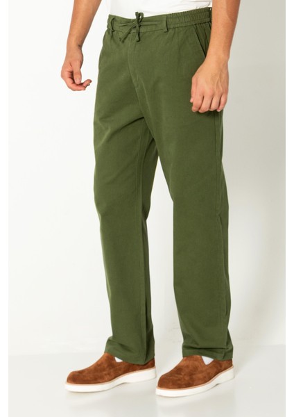 Erkek %100 Pamuk Baggy Fit Lastikli Kordonlu Şık Pantolon fiyatları