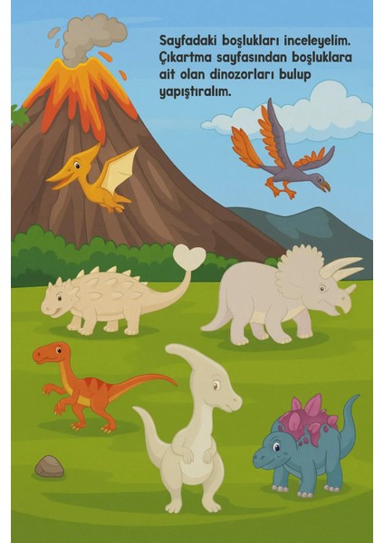 60 Çıkartmalı Sticker Kitabı –eğitici Etkinlik Kitabı (Dinazorlar - Ormanlar) - 2'li indirimleri