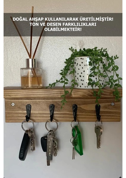 Anahtar Askısı, Ahşap Askılık, Kupa Askılığı, Anahtarlıklı Duvar Rafı fiyatları