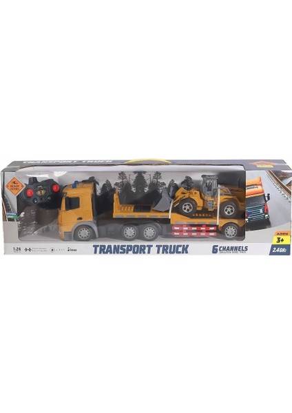 HT079 Kumandalı Şarjlı Işıklı Transporter Tır 1:24