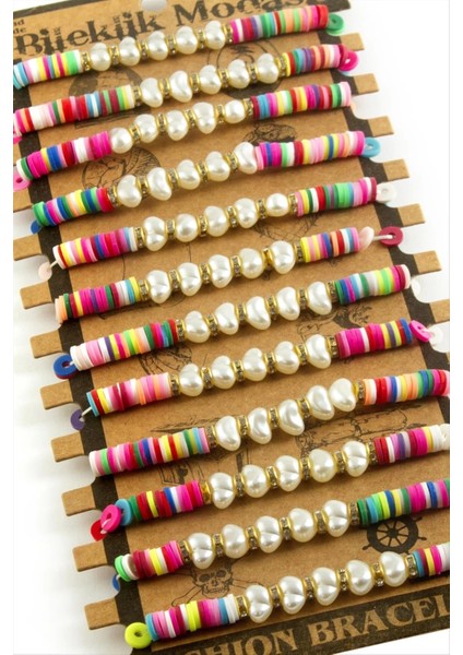 Inci Fimo Boncuk Bileklik