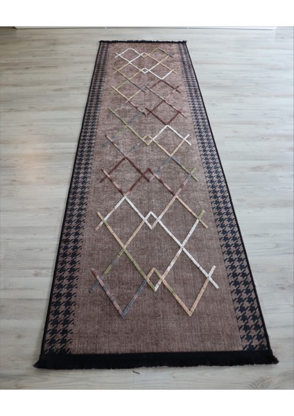 Dekoratif Mutfak Halısı Makinada Yıkanabilir Kilim Kahve Siyah Salon Halısı Butik Kilim Modelleri Nakkaş Yatak Odası