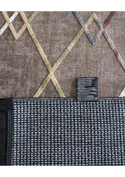 Dekoratif Mutfak Halısı Makinada Yıkanabilir Kilim Kahve Siyah Salon Halısı Butik Kilim Modelleri Nakkaş Yatak Odası