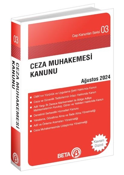 Cep Kanunları Serisi 03 - Ceza Muhakemesi Kanunu (Cep Boy)