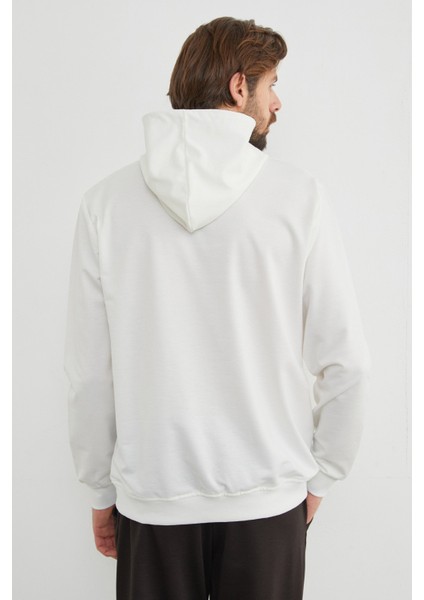 Look Beautıful Yazı Baskılı Kapüşonlu Sweatshirt