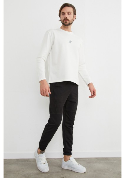 Baskılı Bisiklet Yaka Sweatshirt fiyatları