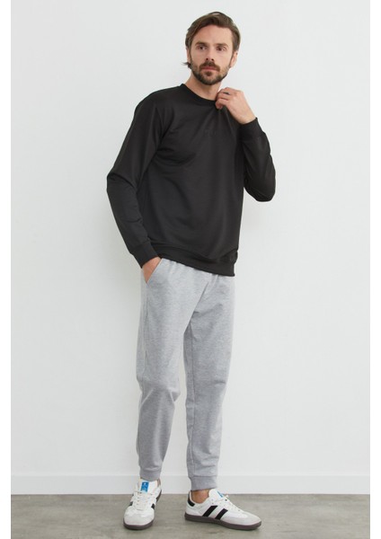 Pellını Yazı Kabartmalı Bisiklet Yaka Sweatshirt modelleri