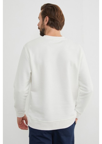 Greenwich Yazı Nakışlı Bisiklet Yaka Sweatshirt