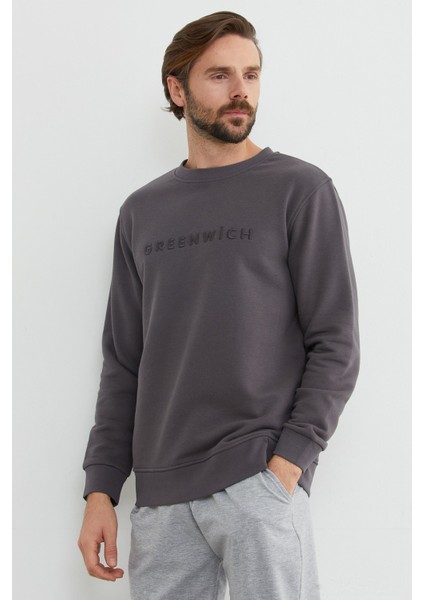 Greenwich Yazı Nakışlı Bisiklet Yaka Sweatshirt modelleri