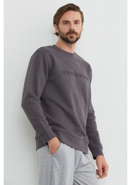 Greenwich Yazı Nakışlı Bisiklet Yaka Sweatshirt fırsatları