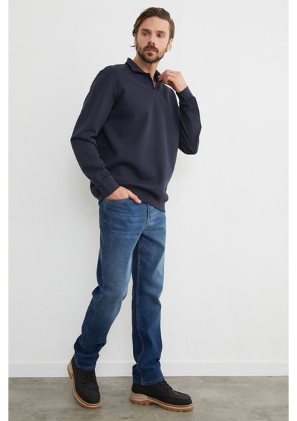Basic Polo Yaka Pike Sweatshirt modelleri