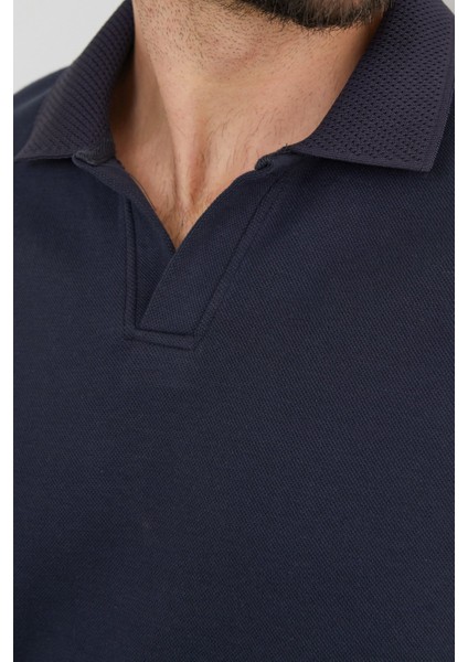 Basic Polo Yaka Pike Sweatshirt fırsatları