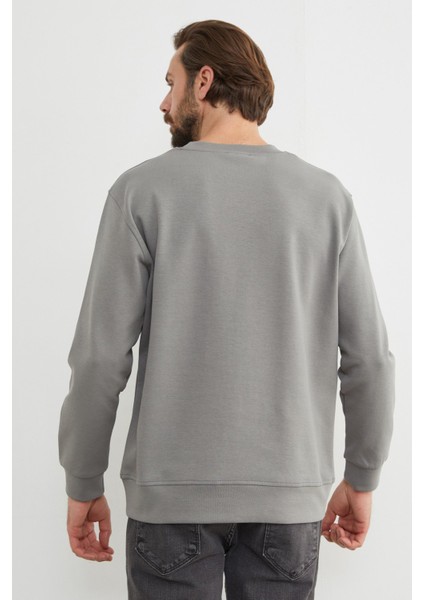 Simplicity Yazı Baskılı Bisiklet Yaka Sweatshirt
