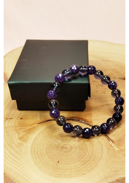 Ametist Doğal Taş Bileklik Kutulu fırsatları