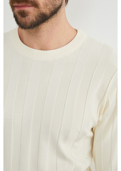 Şeritli Bisiklet Yaka Ince Triko Kazak fiyatları