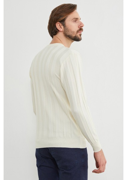 Şeritli Bisiklet Yaka Ince Triko Kazak indirimleri