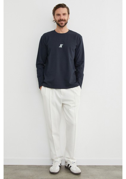 Baskılı Bisiklet Yaka Sweatshirt fiyatları