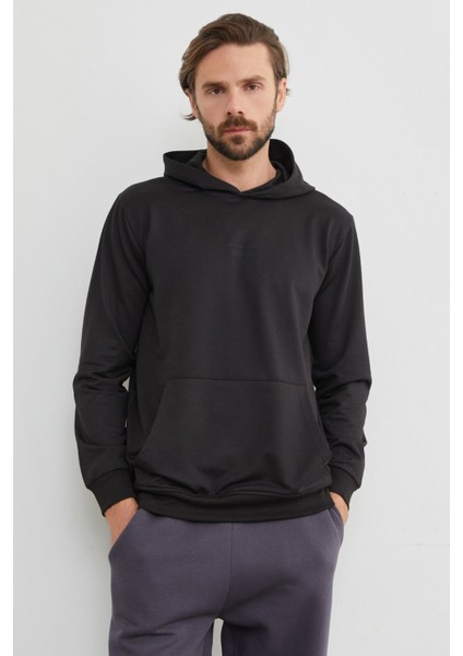 Mountaın Range Yazı Baskılı Kapüşonlu Sweatshirt