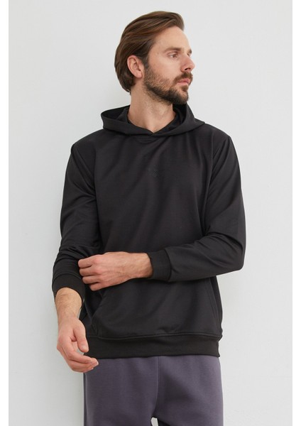 Mountaın Range Yazı Baskılı Kapüşonlu Sweatshirt modelleri