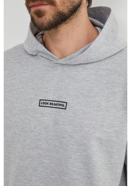 Look Beautıful Yazı Baskılı Kapüşonlu Sweatshirt fırsatları