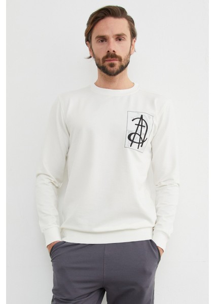 A Nakışlı Bisiklet Yaka Sweatshirt fiyatları