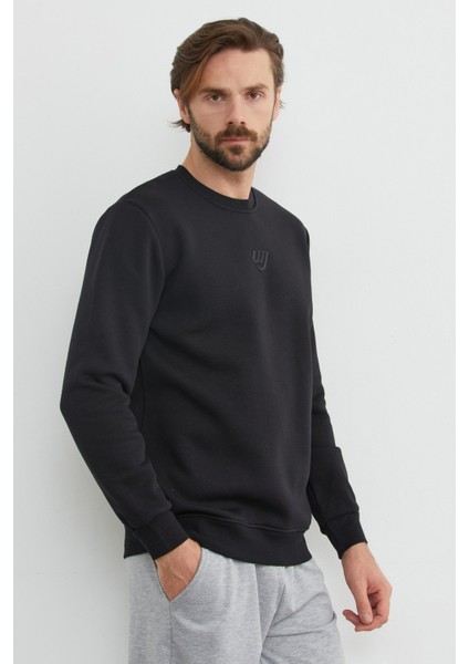 3 Iplik Baskılı Bisiklet Yaka Sweatshirt fırsatları