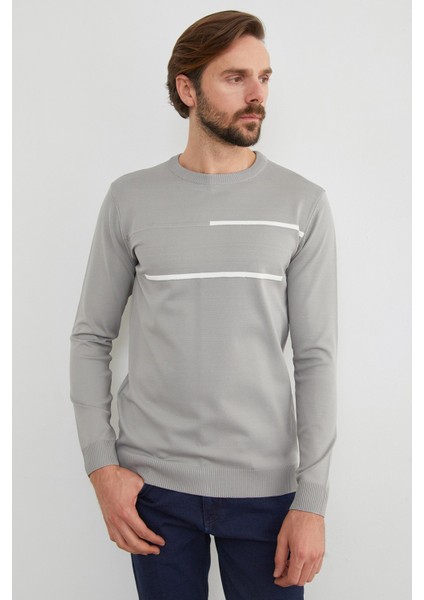 Şeritli Bisiklet Yaka Triko Kazak fiyatları