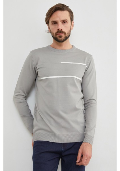 Şeritli Bisiklet Yaka Triko Kazak fırsatları