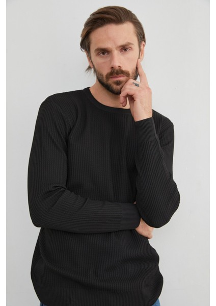 Basic Bisiklet Yaka Örgü Triko Kazak fiyatları