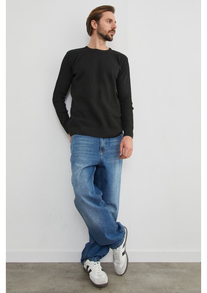 Basic Bisiklet Yaka Örgü Triko Kazak fırsatları