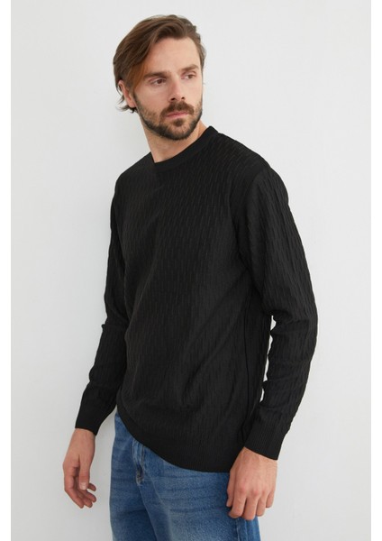 Basic Bisiklet Yaka Triko Kazak