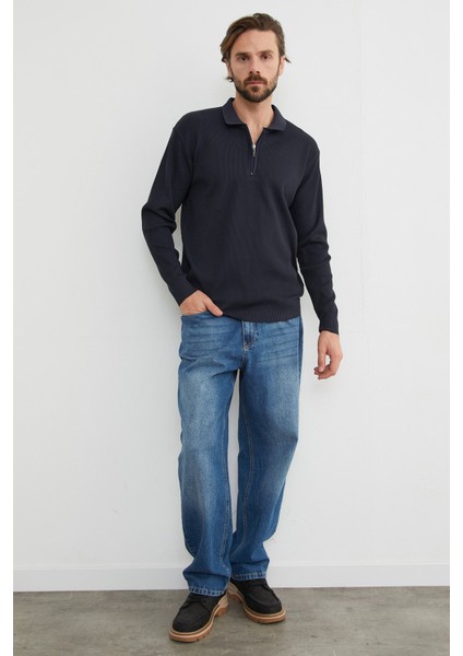 Fitilli Yarım Fermuarlı Triko Kazak fiyatları