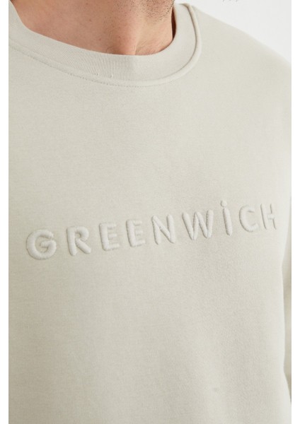Greenwich Yazı Nakışlı Bisiklet Yaka Sweatshirt fırsatları
