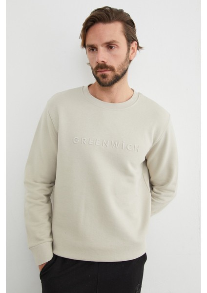 Greenwich Yazı Nakışlı Bisiklet Yaka Sweatshirt indirimleri