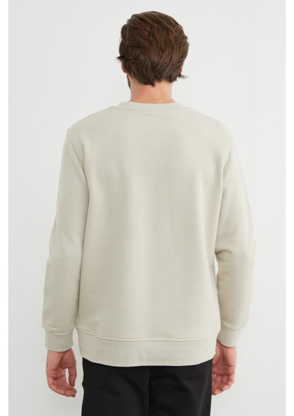 Greenwich Yazı Nakışlı Bisiklet Yaka Sweatshirt