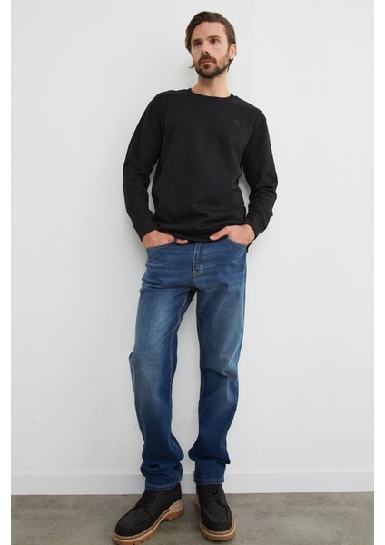 Kabartma Baskılı Bisiklet Yaka Kazak fırsatları