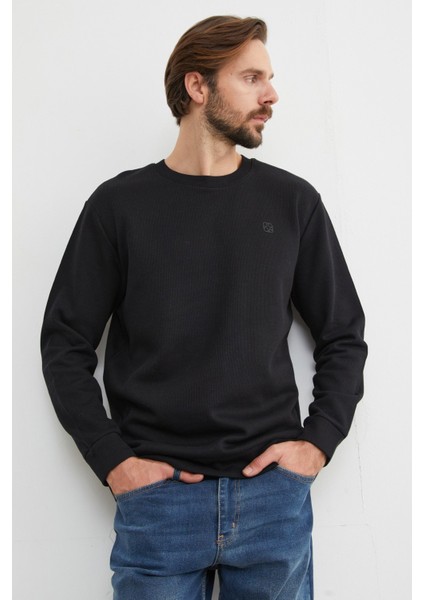 Kabartma Baskılı Bisiklet Yaka Kazak indirimleri