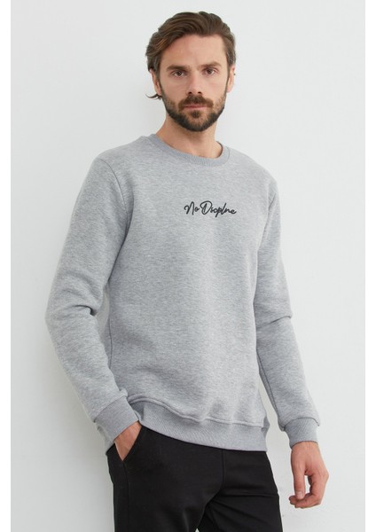 3 Iplik Kabartma Yazı Baskılı Sweatshirt modelleri