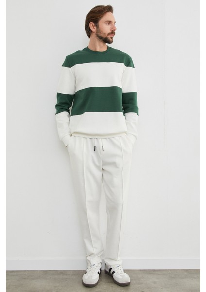 Renk Bloklu Oversize Bisiklet Yaka Sweatshirt fiyatları