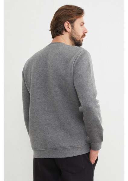 3 Iplik Basic Bisiklet Yaka Sweatshirt