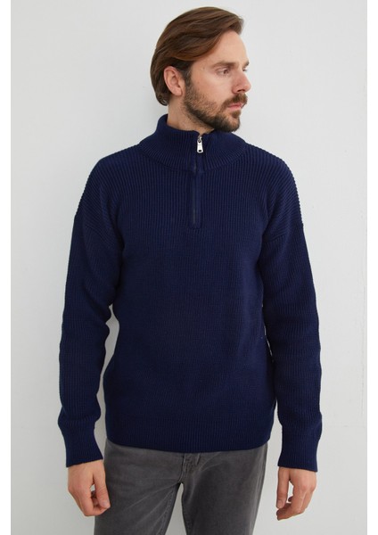 Yarım Fermuarlı Dik Yaka Kazak fırsatları