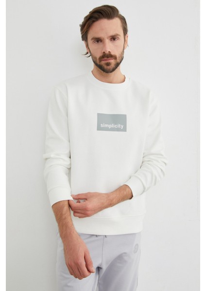 Simplicity Yazı Baskılı Bisiklet Yaka Sweatshirt fiyatları