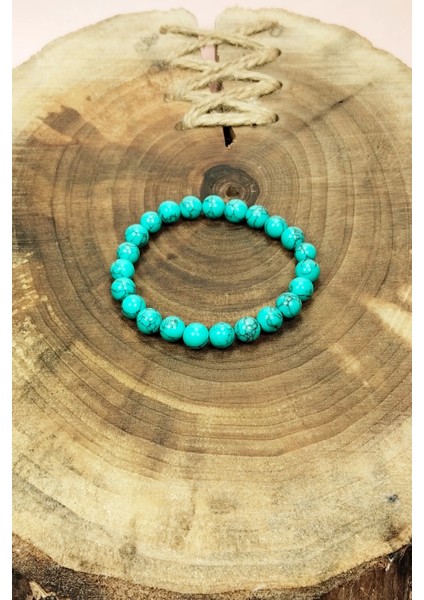 Turkuaz Doğal Taş Bileklik Kutulu modelleri
