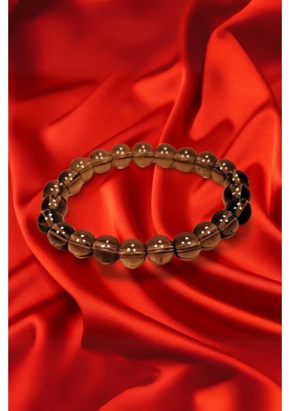 Dumanlı Kuvars Doğal Taş Bileklik Kutulu modelleri