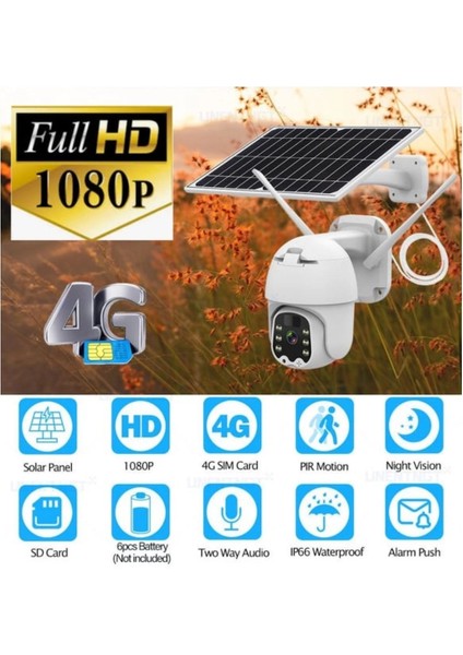 Sim Kartlı 4g Ptz 360 Hareketli Solar Güneş Enerjili 1080P Kamera Türkçe Program Son Sürüm ( Lisinya ) modelleri