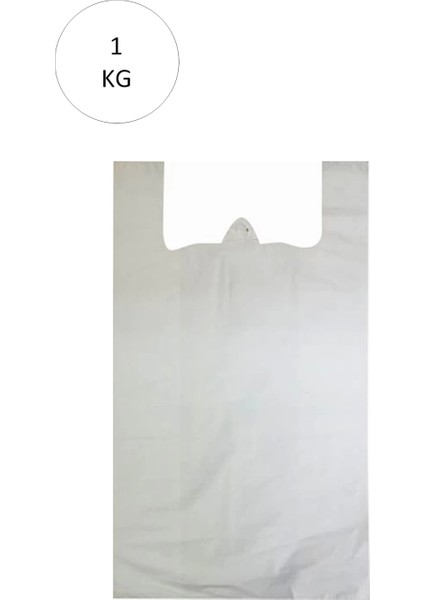 Beyaz Atlet Poşet Mini Boy 20X34 cm Takriben 235 Adet 1 kg